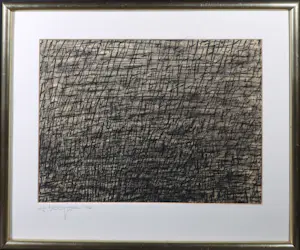 Niet of onleesbaar gesigneerd - Houtskooltekening, Abstracte compositie - Ingelijst kopen? Bied vanaf 1!