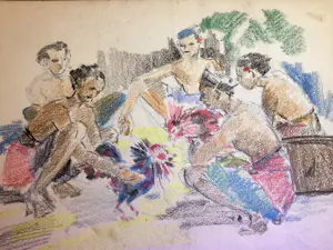 Aart Johannes Cock - 1905-1981 - Balinees Hanengecht kopen? Bied vanaf 90!