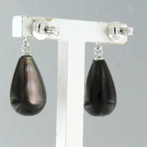 18k witgouden oorhangers met parelmoer en briljant geslepen diamant tot. 0.20ct kopen? Bied vanaf 310!