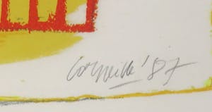 Corneille - Zeefdruk, Femme jaune - Ingelijst kopen? Bied vanaf 200!