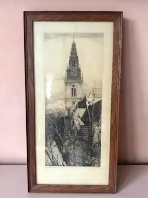 Pieter Dupont - Toren van de Oude Kerk in Amsterdam verkocht voor € 150!