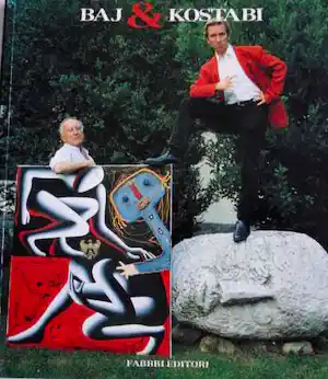 Mark Kostabi - Baj & Kostabi - Gesigneerd met opdracht door Kostabi verkocht voor € 30!