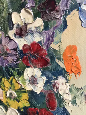 Niet of onleesbaar gesigneerd - Pot met bloemen. kopen? Bied vanaf 1!