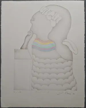Jörg Remé - Regenboogmeisje - gesigneerde litho kopen? Bied vanaf 49!