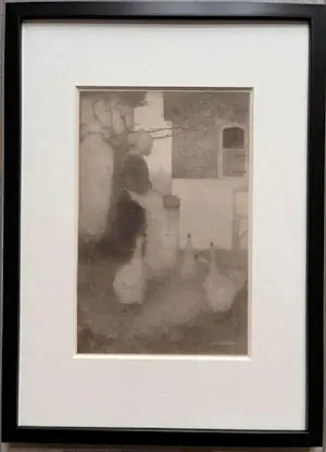 Jan Mankes - Originele Heliogravure Ganzenliesje 1923 kopen? Bied vanaf 110!