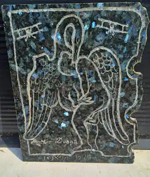 Aat Veldhoen - Granieten sculptuur: "Leda & de Zwaan - 1988 kopen? Bied vanaf 499!