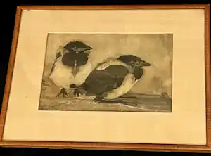 Jan Mankes - Twee jonge eksters verkocht voor € 185!