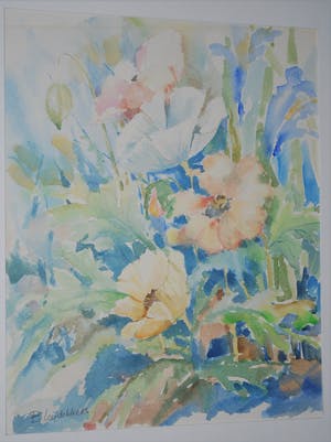 Bernadette Leijdekkers - Aquarel wilde bloemen kopen? Bied vanaf 60!