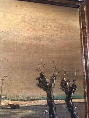 Niet of onleesbaar gesigneerd - Rivier in de winter met gezicht op Zierikzee kopen? Bied vanaf 10!