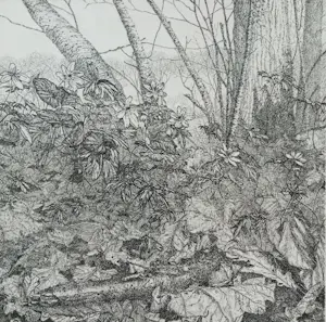 Reinder Homan - Landschap met bloemen in de berm kopen? Bied vanaf 60!