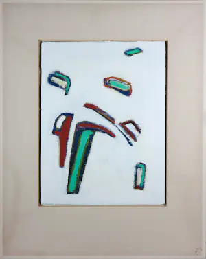 Theo van Keulen - Gemengde techniek, Zonder titel / Abstracte compositie kopen? Bied vanaf 150!