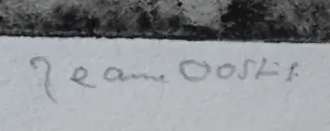 Jeanne Bieruma Oosting - Ets: 'Een winter in Rusland', Brug bij het Kremlin - 1970 kopen? Bied vanaf 250!