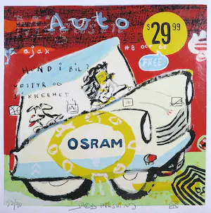 Jacob Herskind - Zeefdruk, Osram - Ingelijst kopen? Bied vanaf 1!