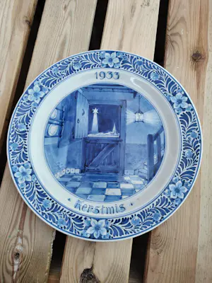 Potterie Oud Delft - Wandbord Kerstmis kopen? Bied vanaf 30!