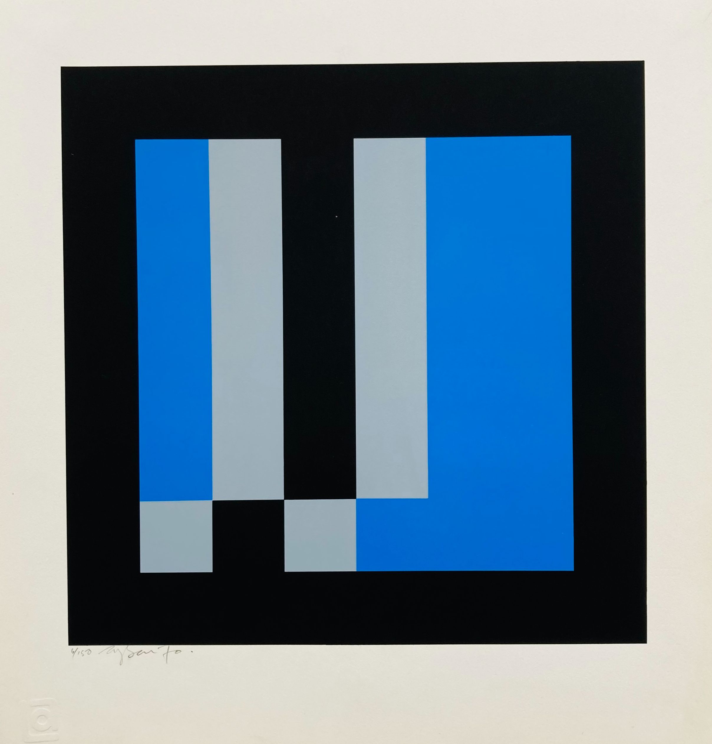 Ian Tyson - blue and silver (geometrisch abstract) kopen? Bied vanaf 95!