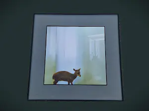 Paul den Hollander - Originele silverprint kleuren foto "reflection of a deer" ingelijst -zonder glas kopen? Bied vanaf 60!