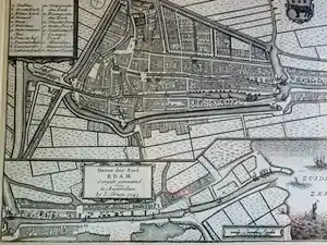 Isaac Tirion - Grondtekening der stad Edam. verkocht voor € 30!