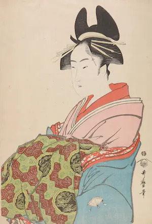 Kitagawa Utamaro - Houtdruk, Geisha kopen? Bied vanaf 100!