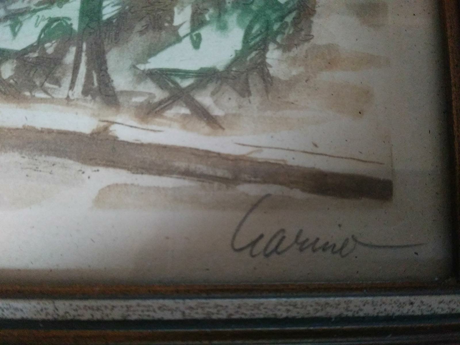 Niet of onleesbaar gesigneerd - Franse binnenstad - signatuur Carino kopen? Bied vanaf 1!
