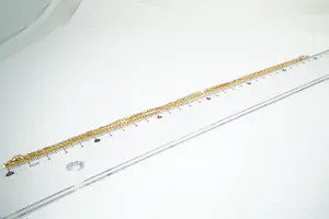 05  - Lang 14Krt geel gouden collier met karakteristieke Figaro schakels kopen? Bied vanaf 470!
