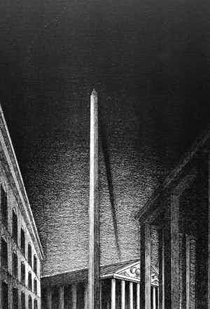 Jeroen Henneman - lithografie - 'Eerste blik op de stad' - 1982 verkocht voor € 60!