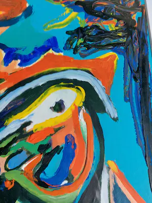 Finn Pedersen - olie schilderij op papier, ingelijst en gesigneerd kopen? Bied vanaf 350!
