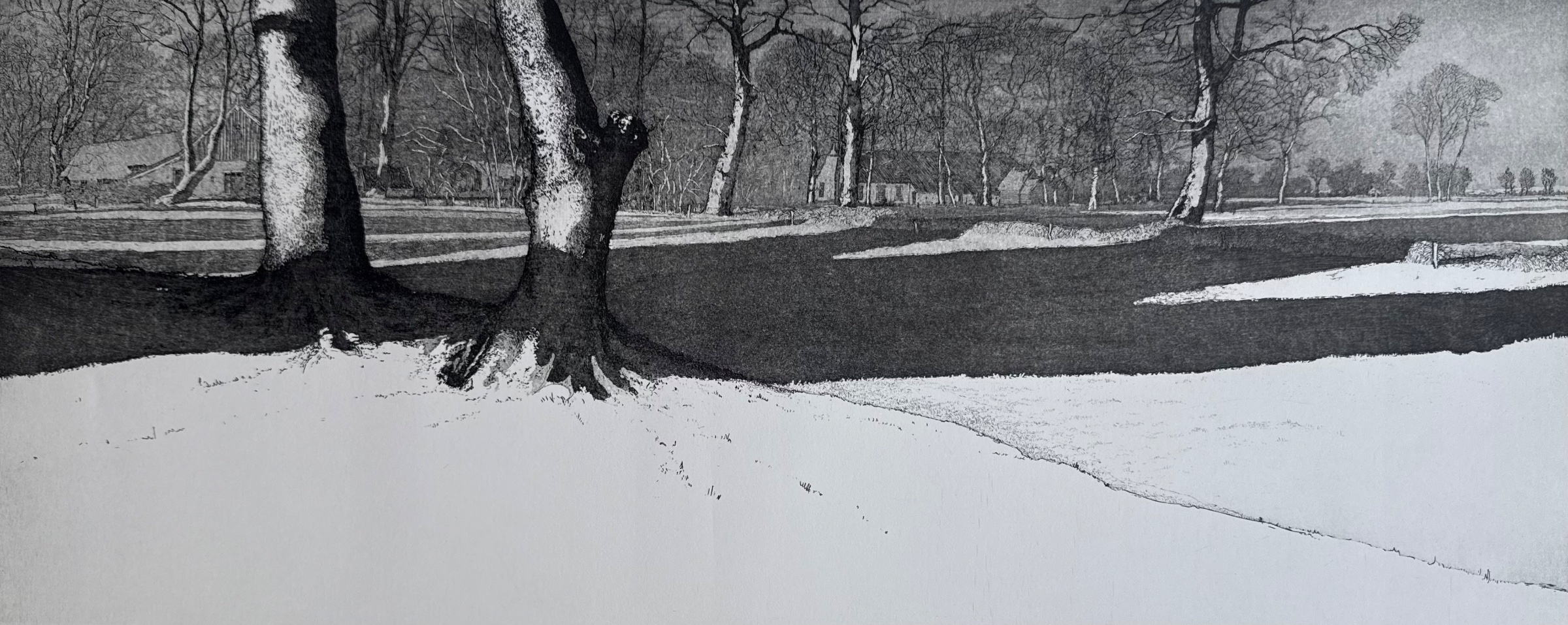 Reinder Homan - handgesigneerde ets/aquatint | 'Namiddag in Bunne' | 2009 kopen? Bied vanaf 150!