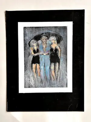 Pieter de Haard - Figuren in de regen. kopen? Bied vanaf 60!