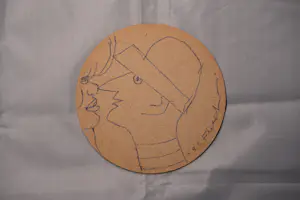 Gerard Fieret - Pentekening op vilt kopen? Bied vanaf 25!