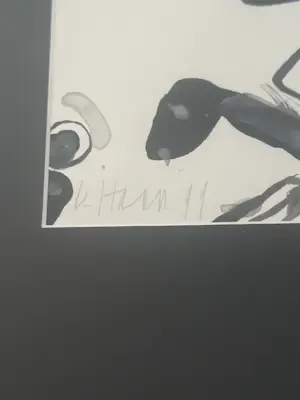 Jurjen de Haan - Abstracte compositie met gebogen lijn, 1999 kopen? Bied vanaf 70!