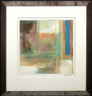 Starlie Sokol-Hohne - Monotype, Abstracte compositie - Ingelijst verkocht voor € 35!