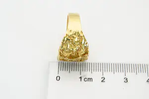 15 - Surinaamse - massief 18 Krt - geelgouden unisex "nugget" ring kopen? Bied vanaf 540!