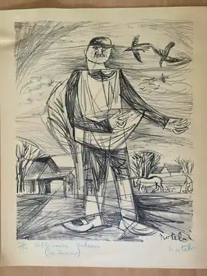 Marcel Notebaert - 8 zwart-wit tekeningen van figuren en taferelen. kopen? Bied vanaf 280!