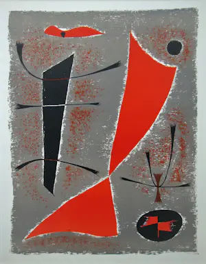 Gustave Singier - Abstracte compositie - 1955 - Originele lithografie - Mourlot kopen? Bied vanaf 100!