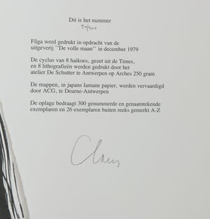Hugo Claus - Litho uit de portfolio Fuga, Winter 2 (inclusief map en haiku) kopen? Bied vanaf 70!