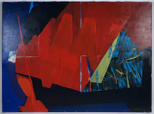 Peter van Oorde - Acrylverf op doek, Abstracte compositie (Groot) kopen? Bied vanaf 1!