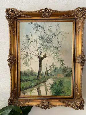 Paul van der Ven - Landschap, bomen langs de sloot kopen? Bied vanaf 75!