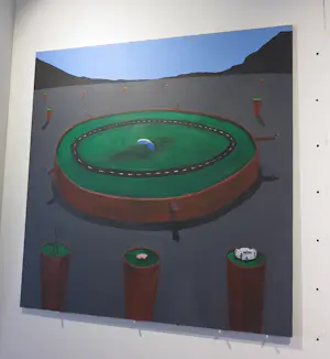Paul Nassenstein - Acryl op doek, Verkeerslandschap (Zeer groot!) kopen? Bied vanaf 400!