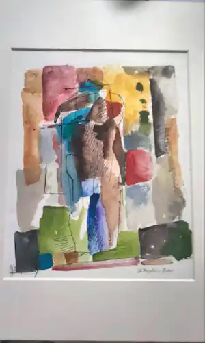 Wil Bouthoorn - een mooi schilderij/ goede conditie/in passe-partout /geen lijst verkocht voor € 150!