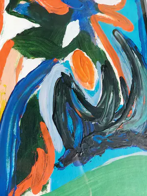 Finn Pedersen - olie schilderij op papier, ingelijst en gesigneerd kopen? Bied vanaf 350!