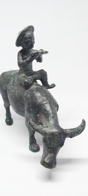 Brons (Onbekend) - Antieke Aziatische Yak Met Boer Rond 1930 kopen? Bied vanaf 85!