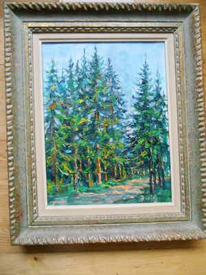 Julien Duriez - Sous bois de sapins dans le Jura verkocht voor € 35!