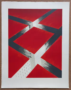 Jeroen Henneman - Rode Daken (Parc Editions), zeefdruk (groot) kopen? Bied vanaf 475!