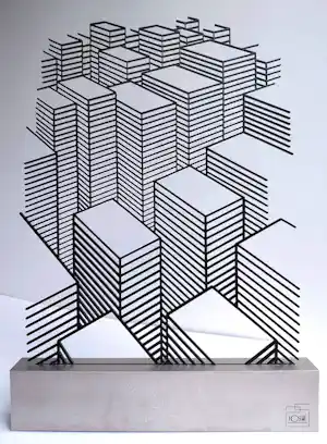 Jeroen Henneman - Twentyfive stacks, 3-D object verkocht voor € 795!