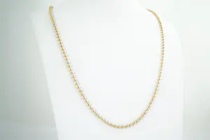 29 - Sierlijk en massief 14 Krt geel-gouden kogel of balletjes collier kopen? Bied vanaf 540!