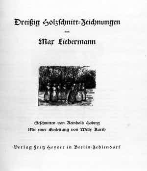 Max Liebermann - Liebermann. 1922 - 30 Holzschnitt-Zeichn. kopen? Bied vanaf 1499!