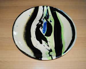 Lei Molin - Bijzondere, grote keramische schaal - unicaat - 1988 verkocht voor € 700!