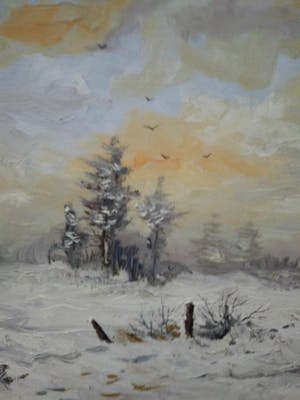 Henk Poeder - Groot Winterlandschap van Henk Poeder kopen? Bied vanaf 10!
