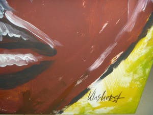 Peter Klashorst - donker gezicht - gesigneerd op spieraam kopen? Bied vanaf 89!