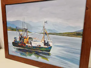 Niet of onleesbaar gesigneerd - Afrikaanse vissersboot kopen? Bied vanaf 10!